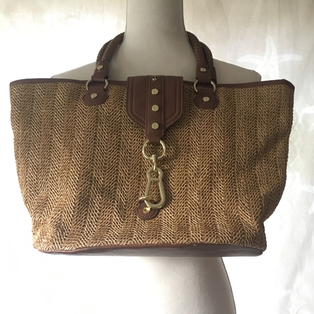 Olivia + Joy Gorgeous Straw Handbag Purse